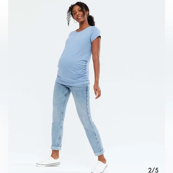 NWT 3-Pack New Look Maternity Ruched T-Shirts - Picture 2 of 5
